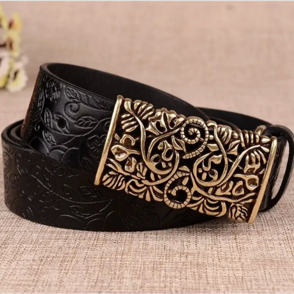 Cowhide Genuine Leather Retro Fashion Belt